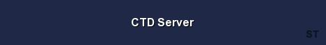 CTD Server Server Banner