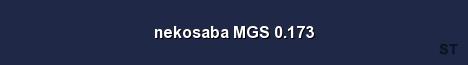 nekosaba MGS 0 173 Server Banner