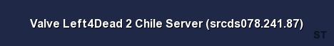 Valve Left4Dead 2 Chile Server srcds078 241 87 Server Banner