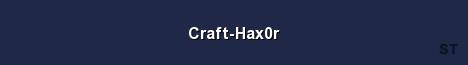 Craft Hax0r Server Banner