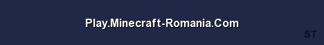 Play Minecraft Romania Com Server Banner