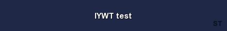 IYWT test Server Banner