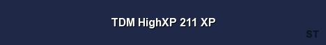 TDM HighXP 211 XP Server Banner