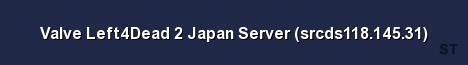 Valve Left4Dead 2 Japan Server srcds118 145 31 Server Banner