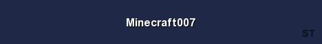 Minecraft007 Server Banner