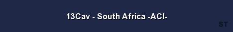 13Cav South Africa ACI Server Banner