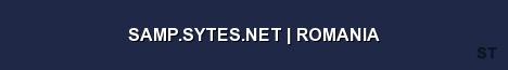 SAMP SYTES NET ROMANIA Server Banner