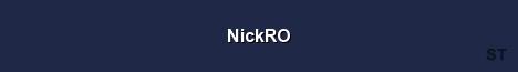 NickRO Server Banner