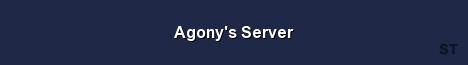 Agony s Server Server Banner