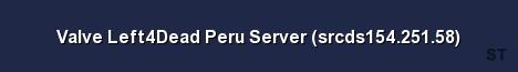 Valve Left4Dead Peru Server srcds154 251 58 Server Banner