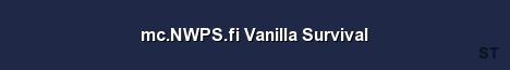 mc NWPS fi Vanilla Survival Server Banner