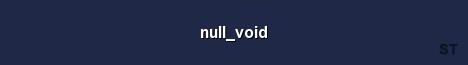 null void 