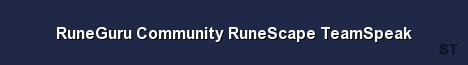 RuneGuru Community RuneScape TeamSpeak Server Banner