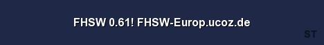 FHSW 0 61 FHSW Europ ucoz de Server Banner