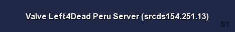 Valve Left4Dead Peru Server srcds154 251 13 Server Banner