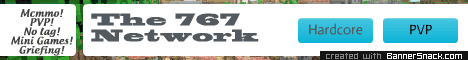 Welcome to The 767 Network 24 7 Server Banner