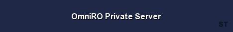 OmniRO Private Server 
