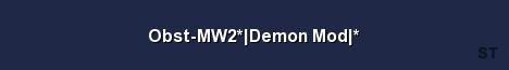 Obst MW2 Demon Mod Server Banner