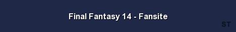 Final Fantasy 14 Fansite Server Banner