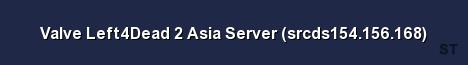 Valve Left4Dead 2 Asia Server srcds154 156 168 Server Banner