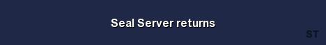 Seal Server returns Server Banner