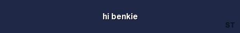 hi benkie Server Banner