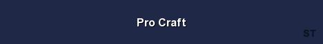 Pro Craft Server Banner
