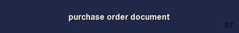 purchase order document Server Banner