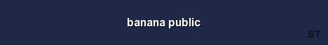 banana public Server Banner