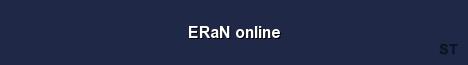 ERaN online Server Banner