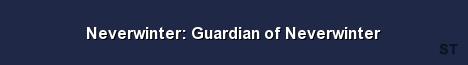 Neverwinter Guardian of Neverwinter Server Banner