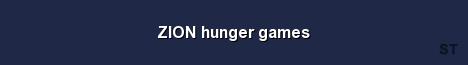 ZION hunger games Server Banner