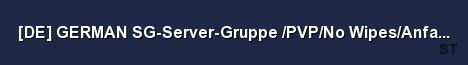 DE GERMAN SG Server Gruppe PVP No Wipes Anfaenger Server Banner