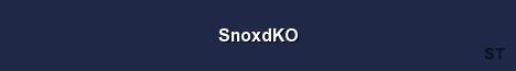 SnoxdKO Server Banner
