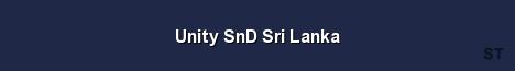 Unity SnD Sri Lanka Server Banner