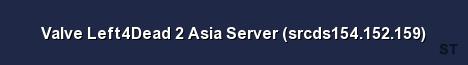 Valve Left4Dead 2 Asia Server srcds154 152 159 Server Banner
