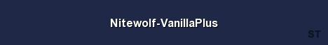 Nitewolf VanillaPlus Server Banner
