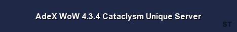 AdeX WoW 4 3 4 Cataclysm Unique Server Server Banner