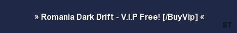 Romania Dark Drift V I P Free BuyVip Server Banner