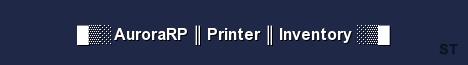 AuroraRP Printer Inventory Server Banner