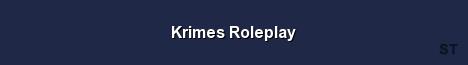 Krimes Roleplay Server Banner