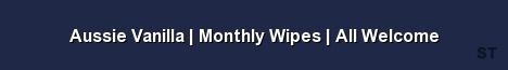 Aussie Vanilla Monthly Wipes All Welcome Server Banner