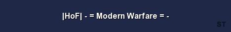 HoF Modern Warfare Server Banner