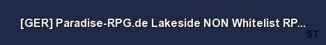 GER Paradise RPG de Lakeside NON Whitelist RP Server Server Banner
