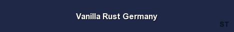 Vanilla Rust Germany Server Banner