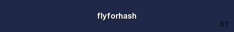 flyforhash Server Banner