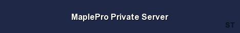 MaplePro Private Server 