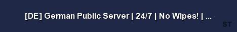 DE German Public Server 24 7 No Wipes by SG Server Banner