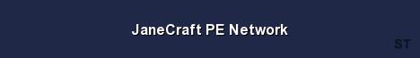 JaneCraft PE Network Server Banner