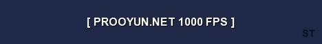 PROOYUN NET 1000 FPS Server Banner